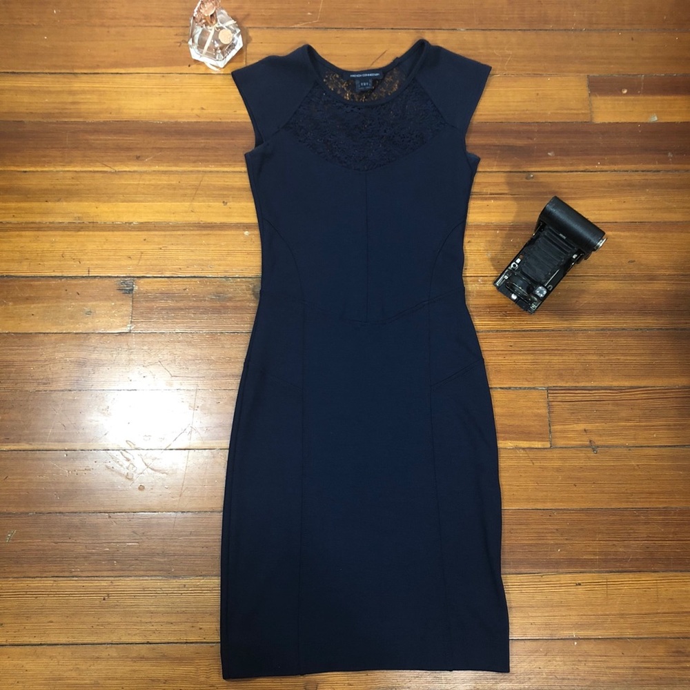 French Connection Blue Sheath Dress